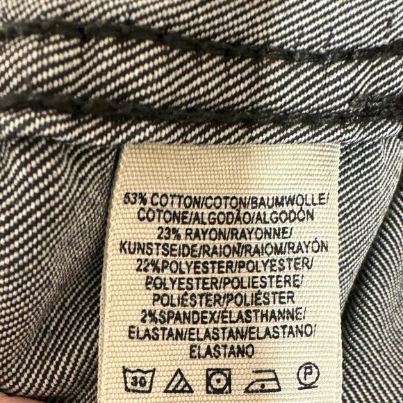 Free People Womens Black Cotton Blend Mini Skirt Size 8 With Back Zipper Closure - Picture 5 of 5